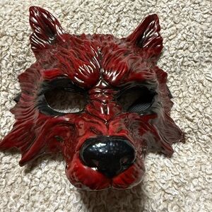 Red Wolf Cosplay Mask Costume Prop Werewolf Fantasy